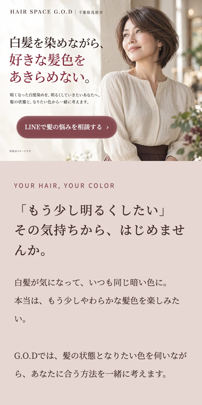 集客用の参考LP画面